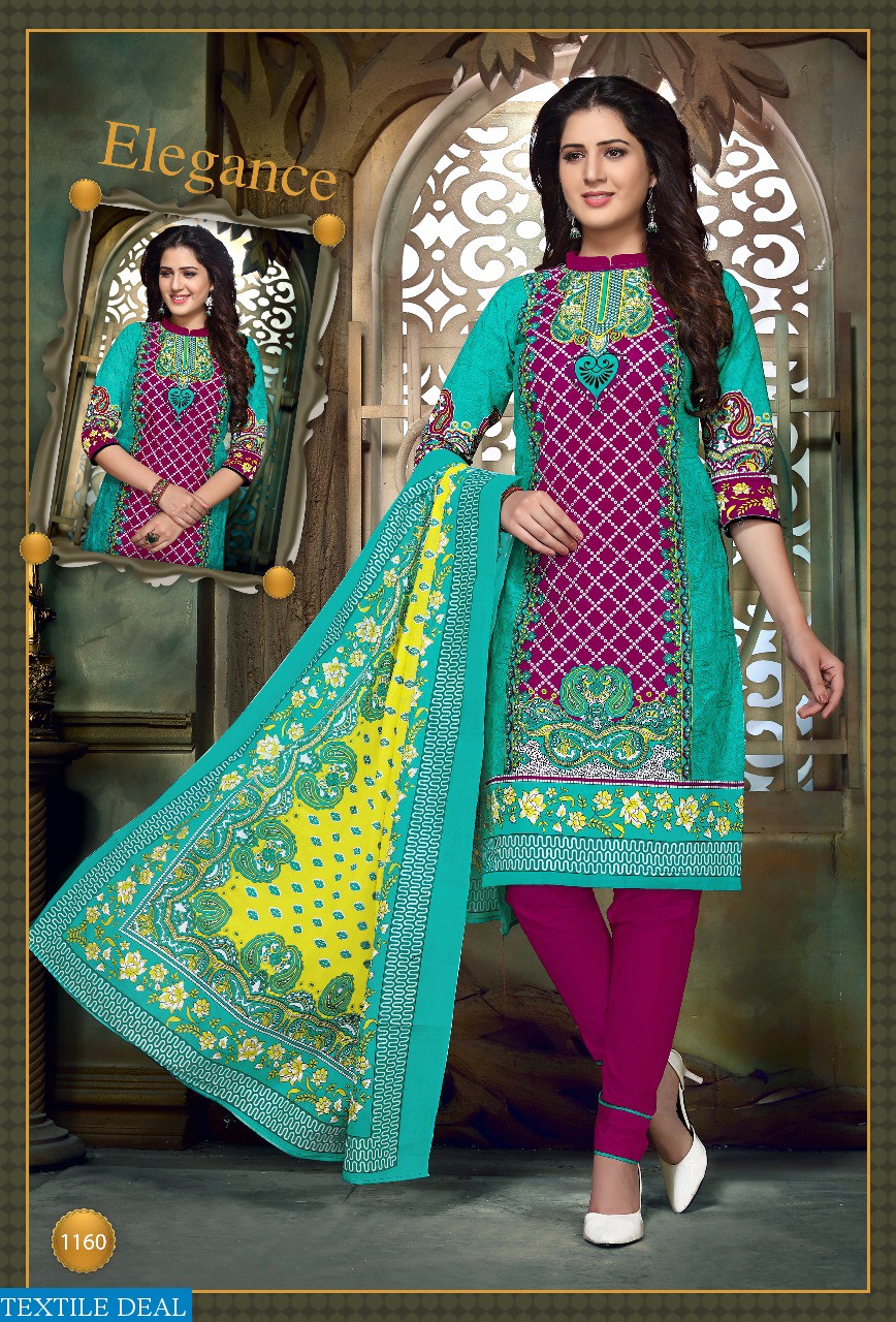 kundan karachi cotton printed dress material